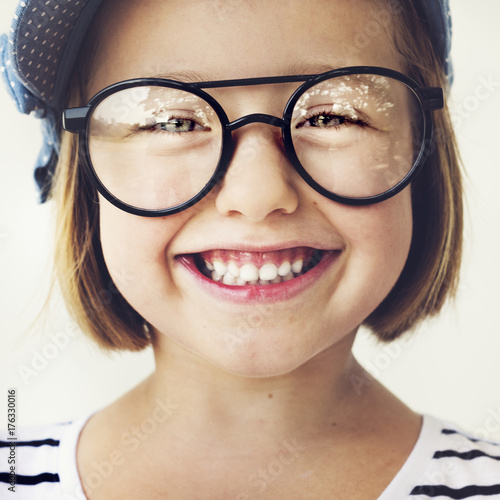 Cute little girl with glasses