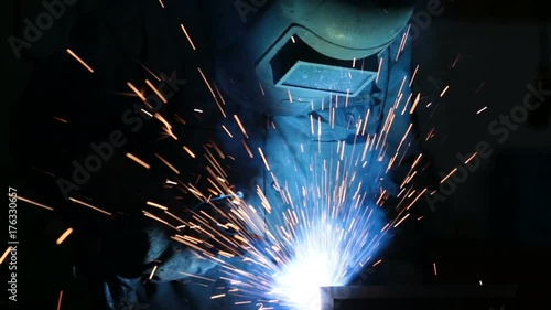 Welding on an industrial plant