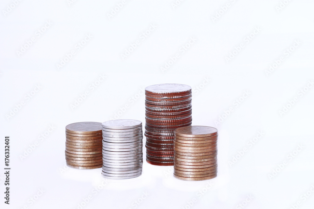 Coins isolated on white Coins isolated on white