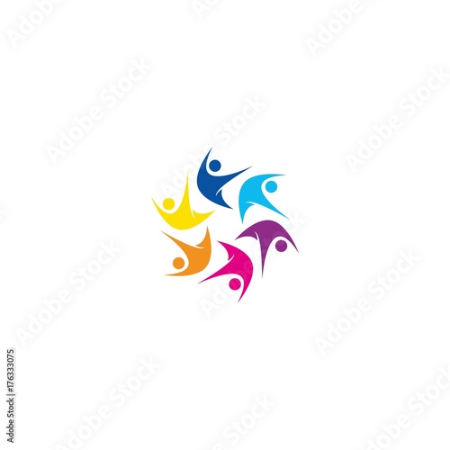 colorful teamwork logo
