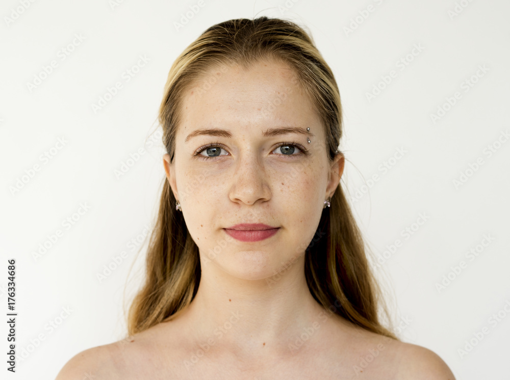Portrait of a girl with blonde long hair Portrait of a girl with blonde long hair