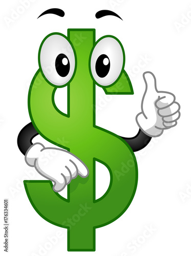 Mascot Currency Dollar Illu...