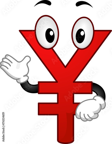 Mascot Currency Yen Illustr...