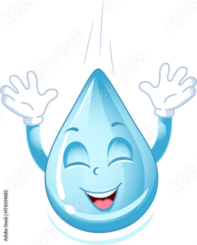 Rain Drop Mascot Illustration