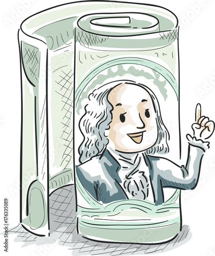 Hundred Dollar Bill Money Talk Illustration
