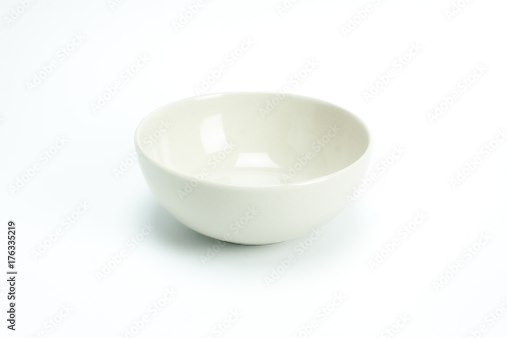 white bowl isolated on white background. white bowl isolated on white background.
