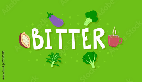 Sense Of Taste Bitter Foods Illustration