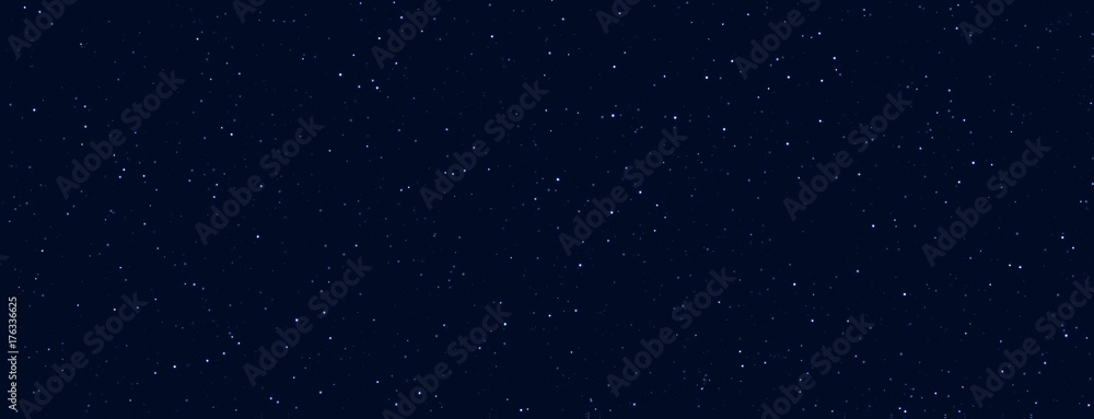 Space stars background. Light night sky vector.