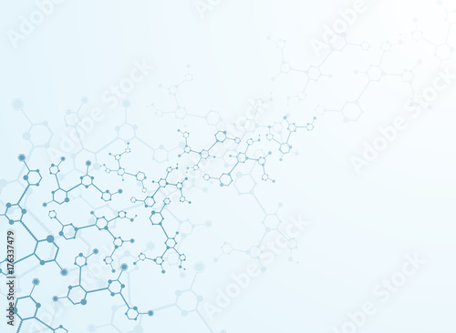 Abstract molecules medical background