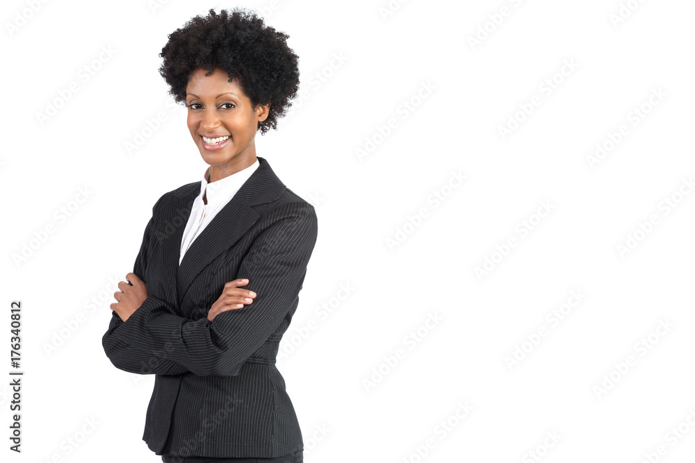 Handsome African American business woman. Handsome African American business woman.