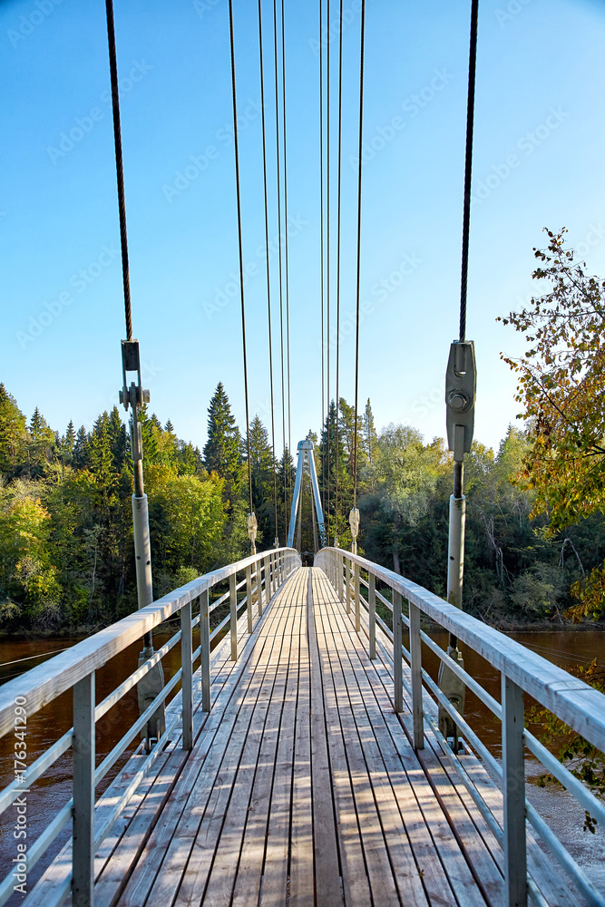 Cable-stayed bridge in Sigulda
