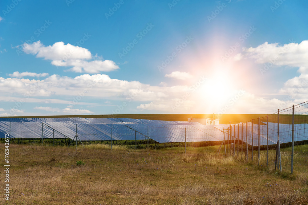 Fototapeta premium Solar panels, photovoltaic - alternative electricity source