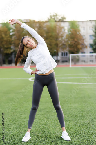 girl is engaged in sports © ncikname