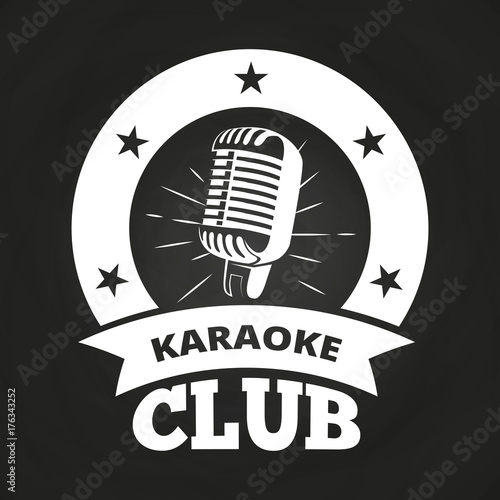 Retro karaoke club label