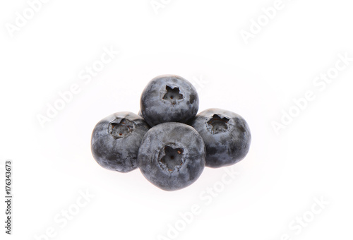 Four blueberries