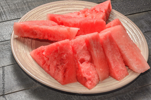 A few slices of watermelon