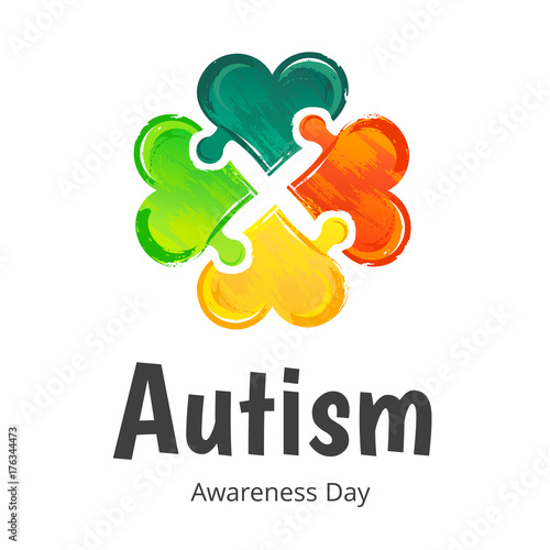 Autism Awareness Day. Illustration on white background