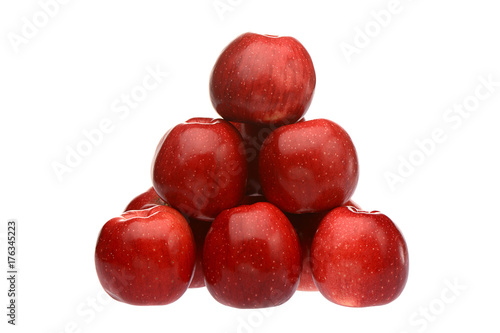 A stack of red Lady apples