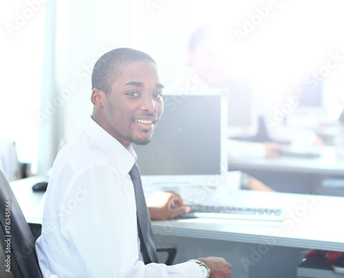 team of business people working in office