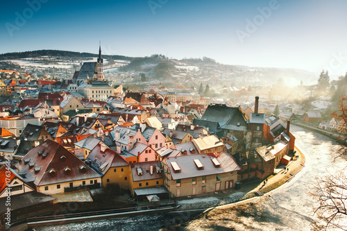 Foto Cesky Krumlov in winter, Czech Republic, Europe