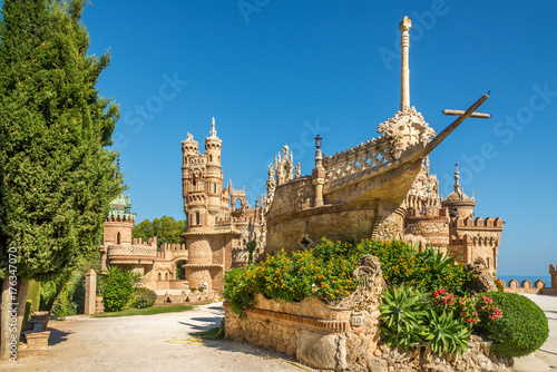 View at the Colomares castle in Benalmadena, dedicated of Christopher Columbus - Spain photo
