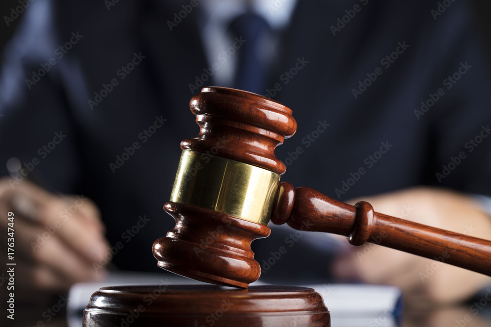 Lawyer and gavel. Lawyer and gavel.