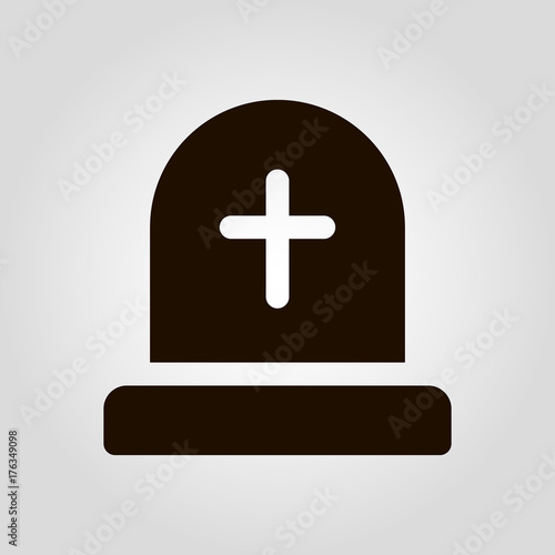 Tomb or monument isolated flat vector icon