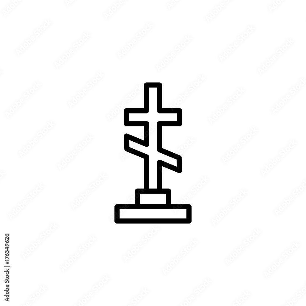 Obraz premium Funeral flat icon.