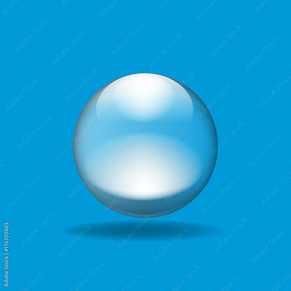Big realistic shiny water drop. Illustrated vector. Big realistic shiny water drop. Illustrated vector.
