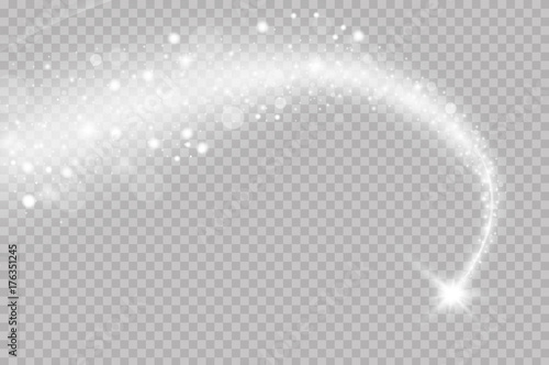 Light glow effect stars bursts with sparkles isolated on transparent background.