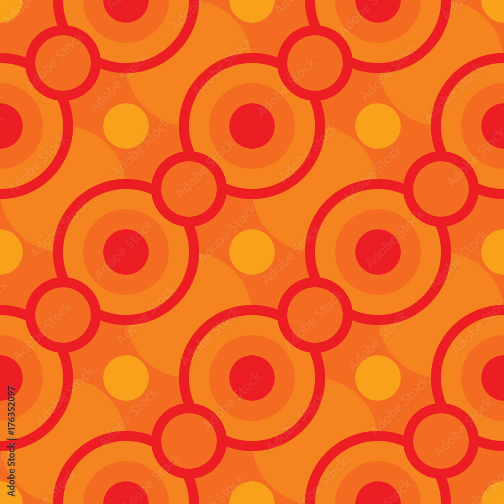 Retro seamless pattern with circles10 Retro seamless pattern with circles10