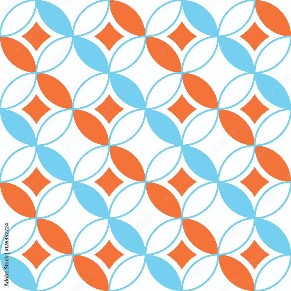 Fototapeta premium Retro seamless pattern with circles10