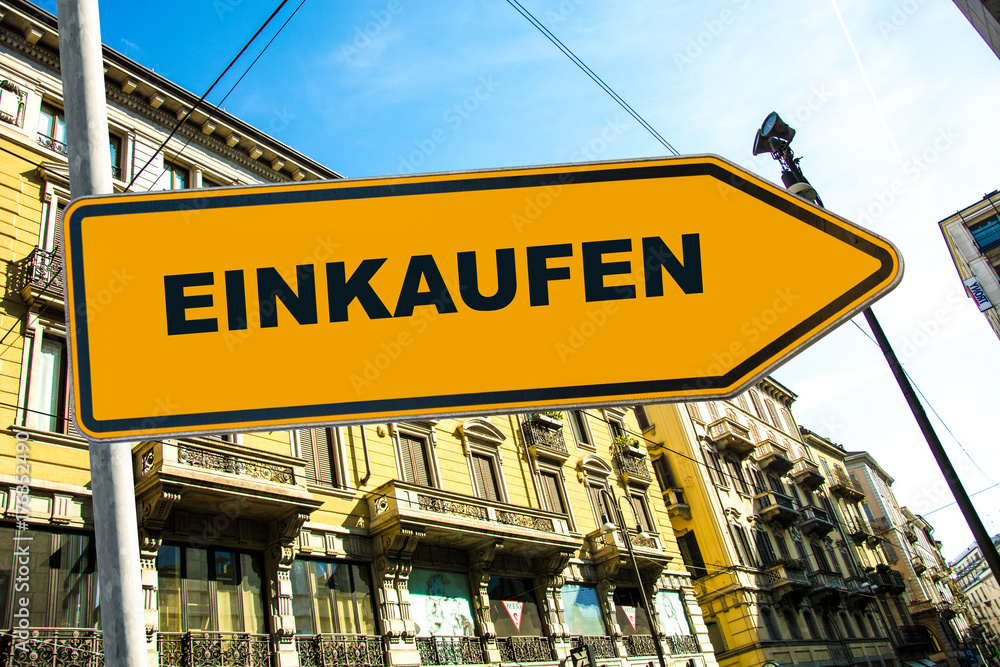 Obraz premium Schild 285 - Einkaufen