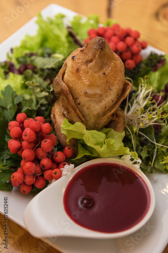 quail roasted with sweet an...