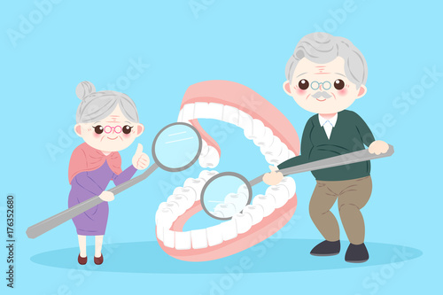old people with tooth