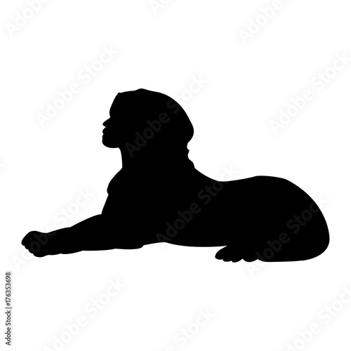 Sphinx ancient national egyptian silhouette