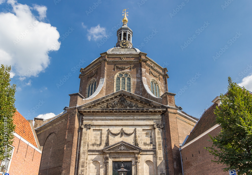 Historic Marekerk church in the center of Leiden