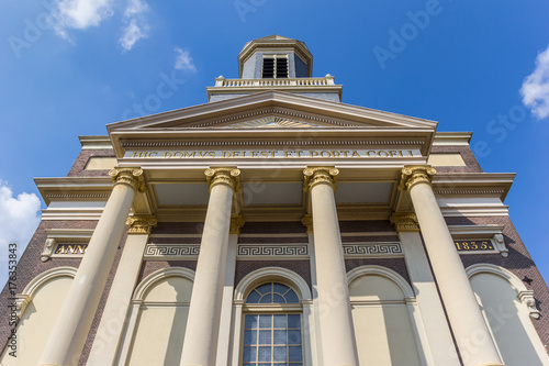 Facade of the Hartebrugkerk church in the center of Leiden photo