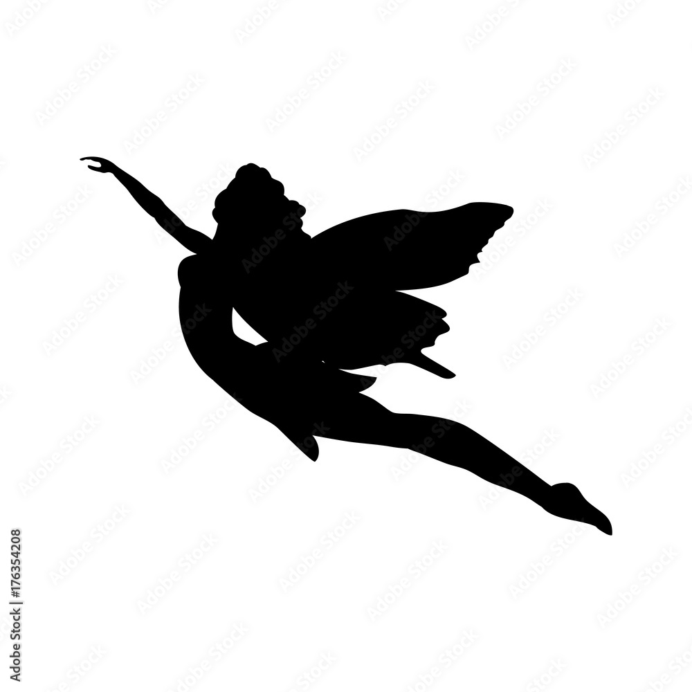 Fairy silhouette fairytale fantasy magical Fairy silhouette fairytale fantasy magical