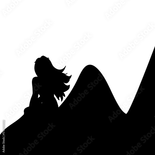 Oread mountain nymph silhouette ancient mythology fantasy
