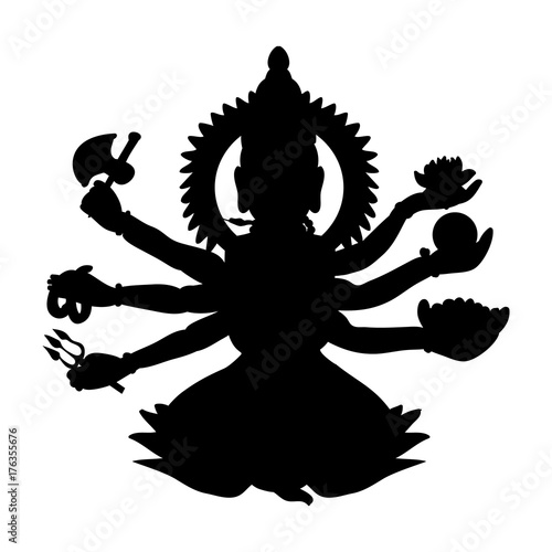 Shiva silhouette traditional religion spirituality