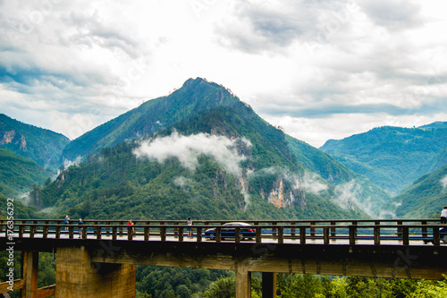 Durdevica Tara arc bridge in Montenegro. photo