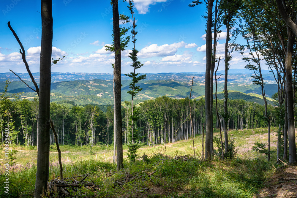 Fototapeta premium Ovcar and Kablar Mountains in Serbia