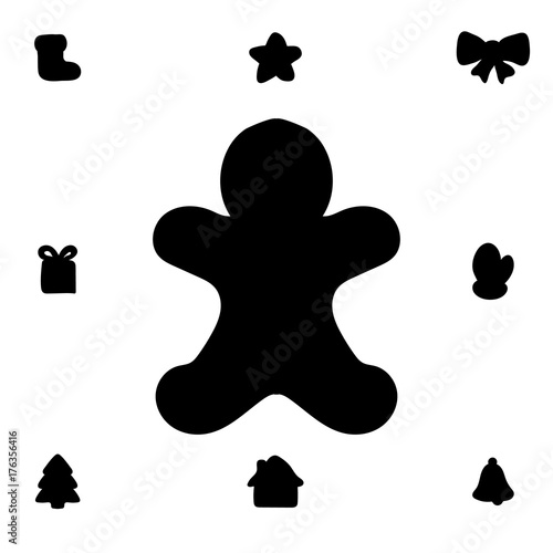 Gingerbread Man silhouette christmas holiday