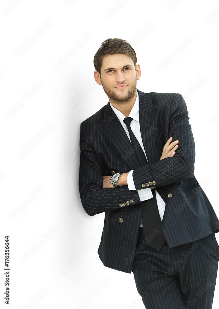 portrait of confident businessman,isolated on white. portrait of confident businessman,isolated on white.