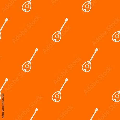 Saz turkish music instrument pattern seamless