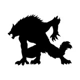 Werewolf silhouette ancient mythology fantasy