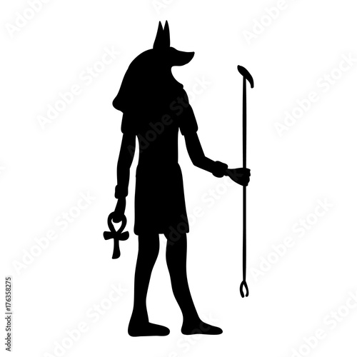 God Anubis egypt egyptian silhouette ancient egypt