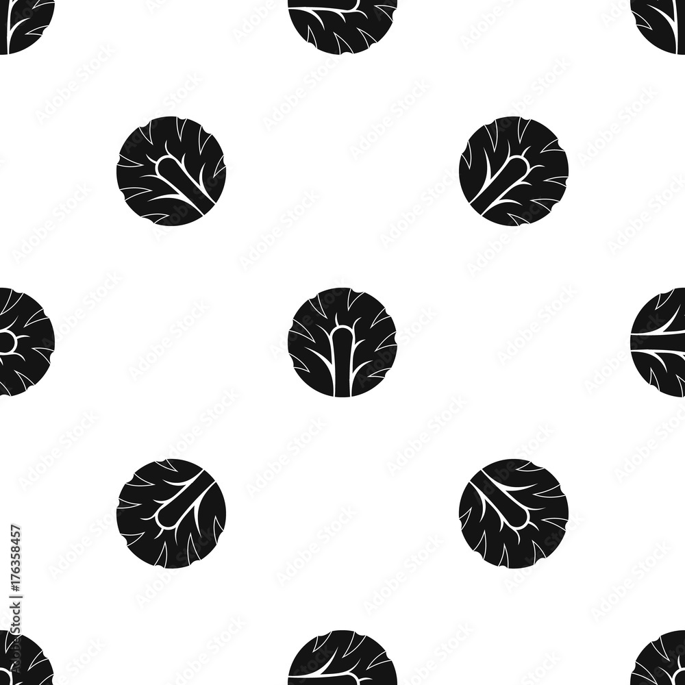 Fresh slice of broccoli pattern seamless black Fresh slice of broccoli pattern seamless black