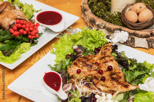quail roasted with sweet an...